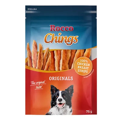 75 g Rocco Chings Originals till prova-på-pris! Kycklingbröst i strimlor